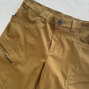 KUIU Shorts Mens 36 Triuton Mustard Yellow Cordura Nylon Cargo Outdoor  Ripstop